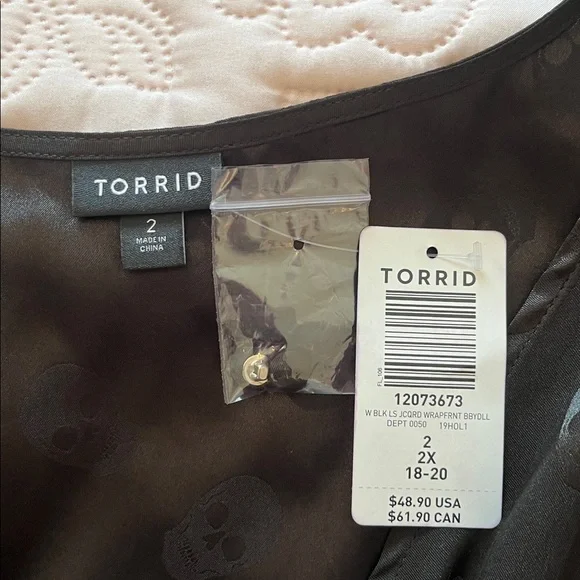 NWT Torrid Skull Babydoll Top - Picture 7 of 8